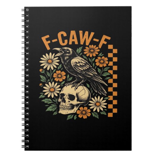 Kraai Raaf F-Caw-F Cool Uniek Notitieboek (Voorkant)