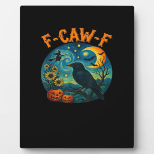 Kraai Raven F-Caw-F Grappige Halloween Gotische Ge Fotoplaat
