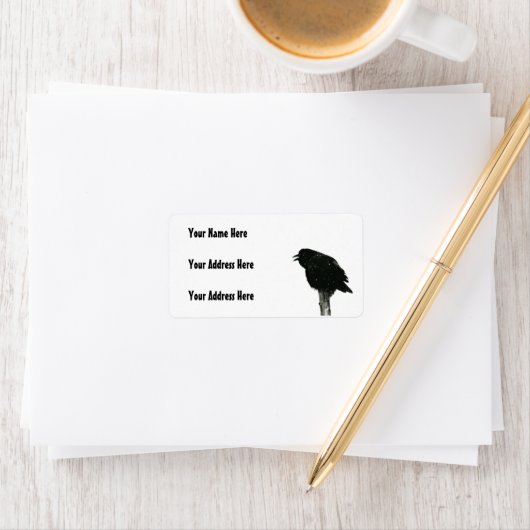 Kraai/Raven Foto Etiket (Insitu)