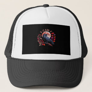 Kraai Raven Grappige F-Caw-F Oversized Vintage Gra Trucker Pet