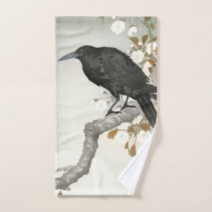Kraai Raven Koson Japanse Vogel Kraai Bad Handdoek
