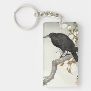 Kraai Raven Koson Japanse Vogel Kraai Sleutelhanger