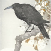 Kraai Raven Koson Japanse Vogel Kraai Sticker (Voorkant)