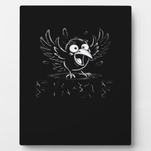 Kraai, Retro F-Caw-F Vogel Kraai Grappige Kraai Vo Fotoplaat