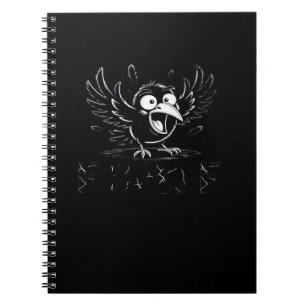 Kraai, Retro F-Caw-F Vogel Kraai Grappige Kraai Vo Notitieboek