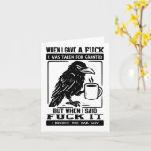 Kraai toen ik een gaf werd ik voor lief genomen kaart (Gele Bloem)