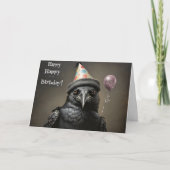 Kraai verjaardag gefeliciteerd  kaart (Voorkant)
