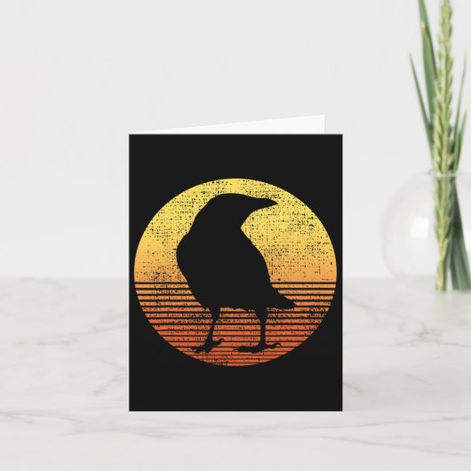 Kraai Vogel Liefhebber Raaf Vintage Kaart (Voorkant)