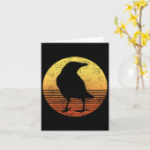 Kraai Vogel Liefhebber Raaf Vintage Kaart (Gele Bloem)