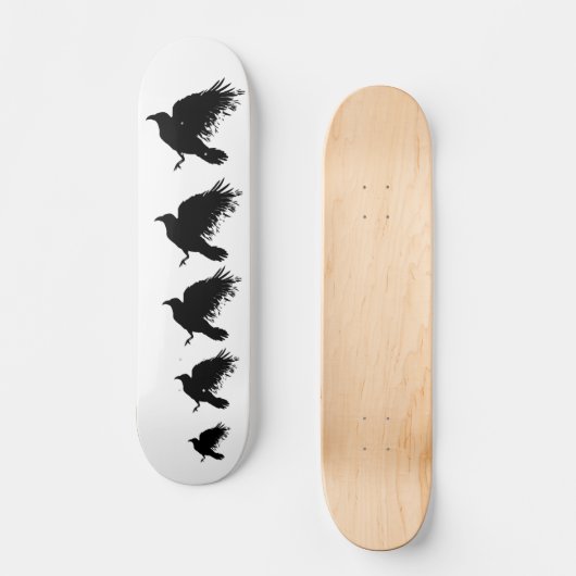 Kraai - zwart skateboard (Voorkant)