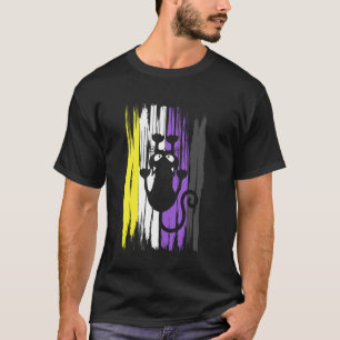 Kraaie Klimmende Kat Non-binaire Trots Grappige En T-shirt