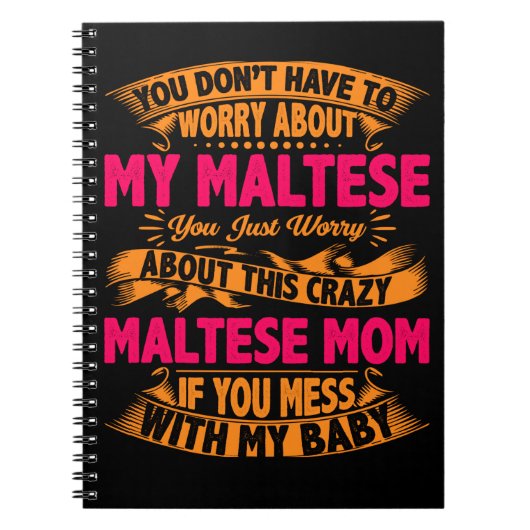Kraaie Maltese Moeder Notitieboek (Voorkant)