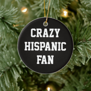 Kraaie Spaanse Fan, Grappige Basketbal Mexicaanse  Keramisch Ornament