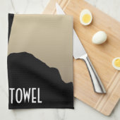 Kraaien, Black Bird Raven Bar Gold Theedoek (Quarter Fold)