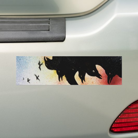 kraaien bumpersticker (Op auto)