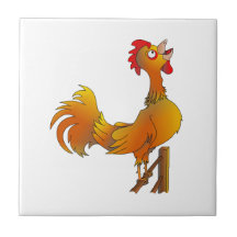 Kraaien cartoon bantam haan