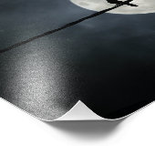 Kraaien door de dikke maan foto afdruk (Hoek)