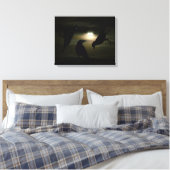 "Kraaien door Moonlight" door DJONeill Canvas Afdruk (Insitu (Slaapkamer))