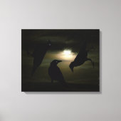 "Kraaien door Moonlight" door DJONeill Canvas Afdruk (Voorkant)