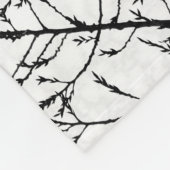 Kraaien en bomen Zwart-wit gotisch landschap Fleece Deken (Hoek)