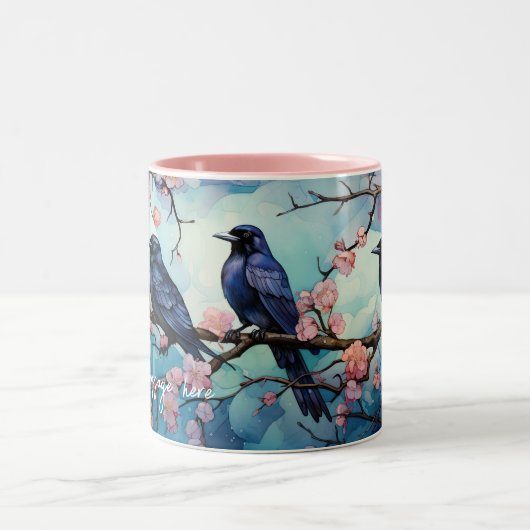 Kraaien en Cherry Blossom Mok (Center)