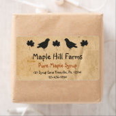 Kraaien en esdoorn laat esdoornsiroop label (Insitu)