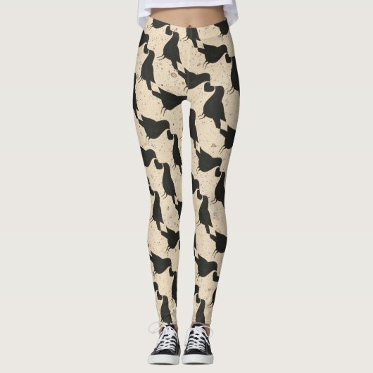 Kraaien en Hart Broek Leggings (Voorkant)