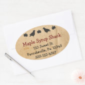 Kraaien en mazelen met een ovaal Sticker (Envelop)