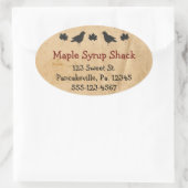 Kraaien en mazelen met een ovaal Sticker (Tas)