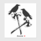 Kraaien en Noorse bijlen Sticker (Vel)