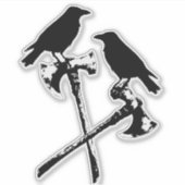 Kraaien en Noorse bijlen Sticker (Voorkant)