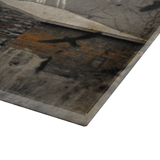 Kraaien en oude schuur snijplank (Hoek)