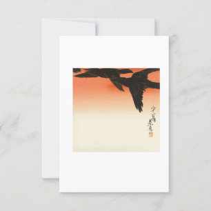 Kraaien en Rode Lucht (1888 - 1889) Vintage Japans Kaart