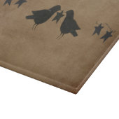 Kraaien en sterren glazen snijplank (Hoek)