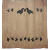 Kraaien en sterrengordijn douchegordijn (Voorkant)