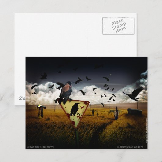 kraaien en zwendel briefkaart (Voorkant / Achterkant)