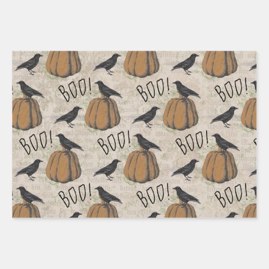 kraaien Ephemera Inpakpapier Vel (Voorkant)