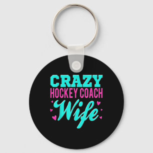Kraaien Hockey Coach Vrouw IJshockey Veld Trainer Sleutelhanger