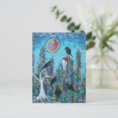 Kraaien in wachtende Briefkaart (Staand voorkant)