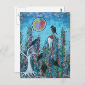 Kraaien in wachtende Briefkaart (Voorkant / Achterkant)