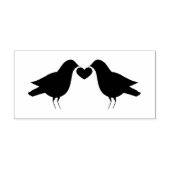 Kraaien met hart rubberen stempel (Afrduk)