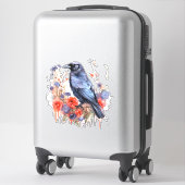 Kraaien met papaver sticker (Koffer)