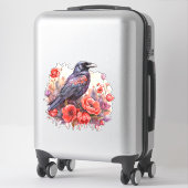 Kraaien met papaver sticker (Koffer)