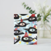 Kraaien mooi winterfeest briefkaart (Staand voorkant)