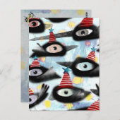 Kraaien mooi winterfeest briefkaart (Voorkant / Achterkant)