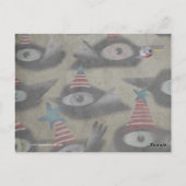 Kraaien mooi winterfeest briefkaart (Achterkant)