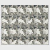 Kraaien op cadeauomslag boekpagina's cadeaupapier (Vlak)