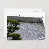 Kraaien op het tempeldak briefkaart (Voorkant / Achterkant)