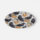 Kraaien op pompoen Halloween Papieren Bordje (Gekanteld)