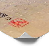 Kraaien vliegen in sneeuw poster (Hoek)